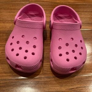 Crocs Toddler Classic Clog Shoes, Size C9 Pink